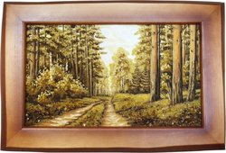 Пейзаж «Дорога в сосновому лісі»